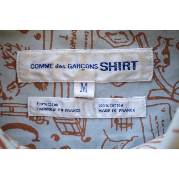 Comme des Garçons - 1990s Cotton Post-Soviet Narrative Print Shirt - Picture 8 of 16